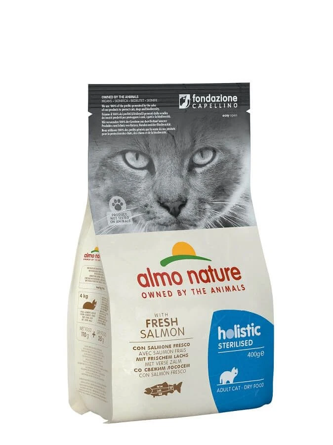 Almo Nature Chat Holistic Sterilised Saumon Riz 400 G - Destockage
