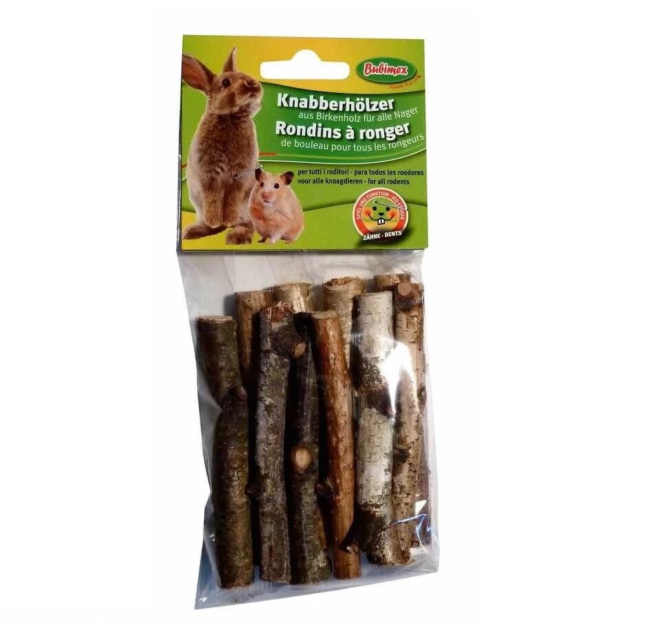 Bubimex Rondin De Bouleau à Ronger X10