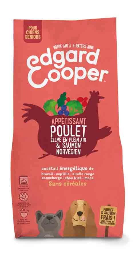 Edgard & Cooper Poulet Frais & Saumon Sans Céréales Grand Chien Senior 12 Kg 3 Edgard & Cooper Poulet Frais & Saumon Sans Céréales Grand Chien Senior 12 Kg