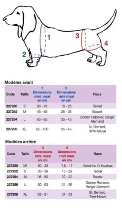 Harnais Handy Canis Pattes Arrières XL -Fournitures Pour Animaux handycanis tailles 6