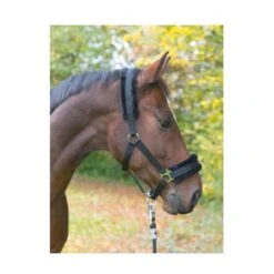 Kerbl Licol Avec Fourrure Synthétique Noir Poney