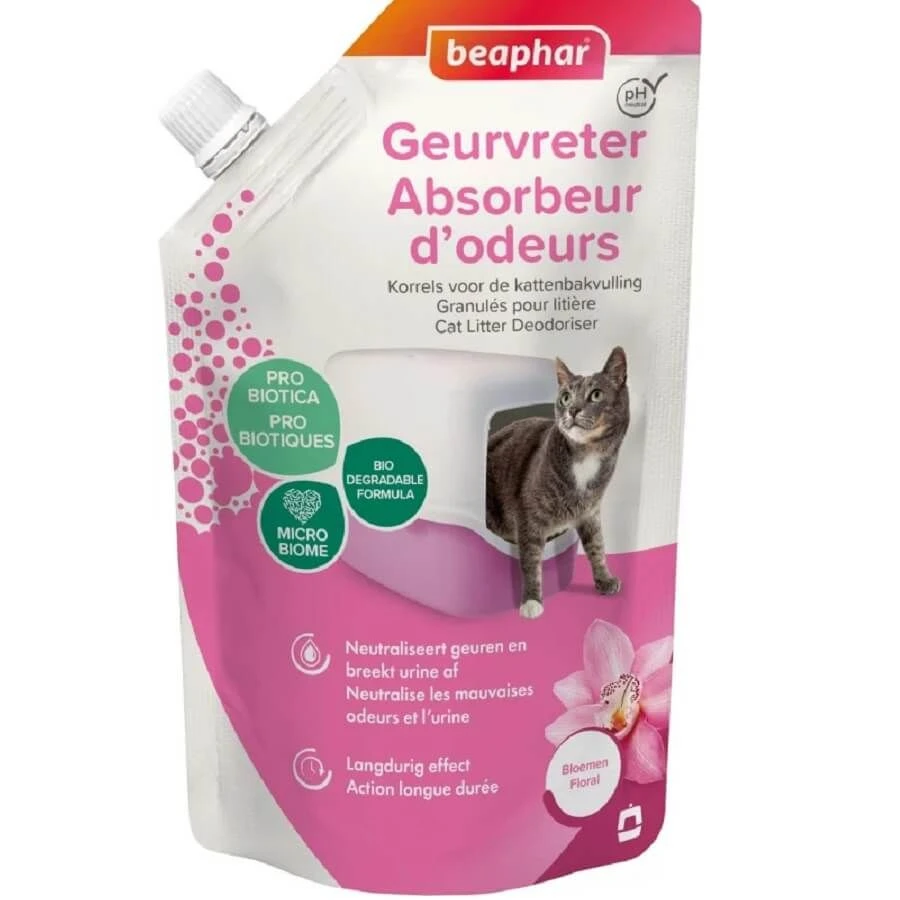 Beaphar Granulés Absorbeurs D'odeurs Pour Litière Orchidée 400 G 3 Beaphar Granulés Absorbeurs D'odeurs Pour Litière Orchidée 400 G